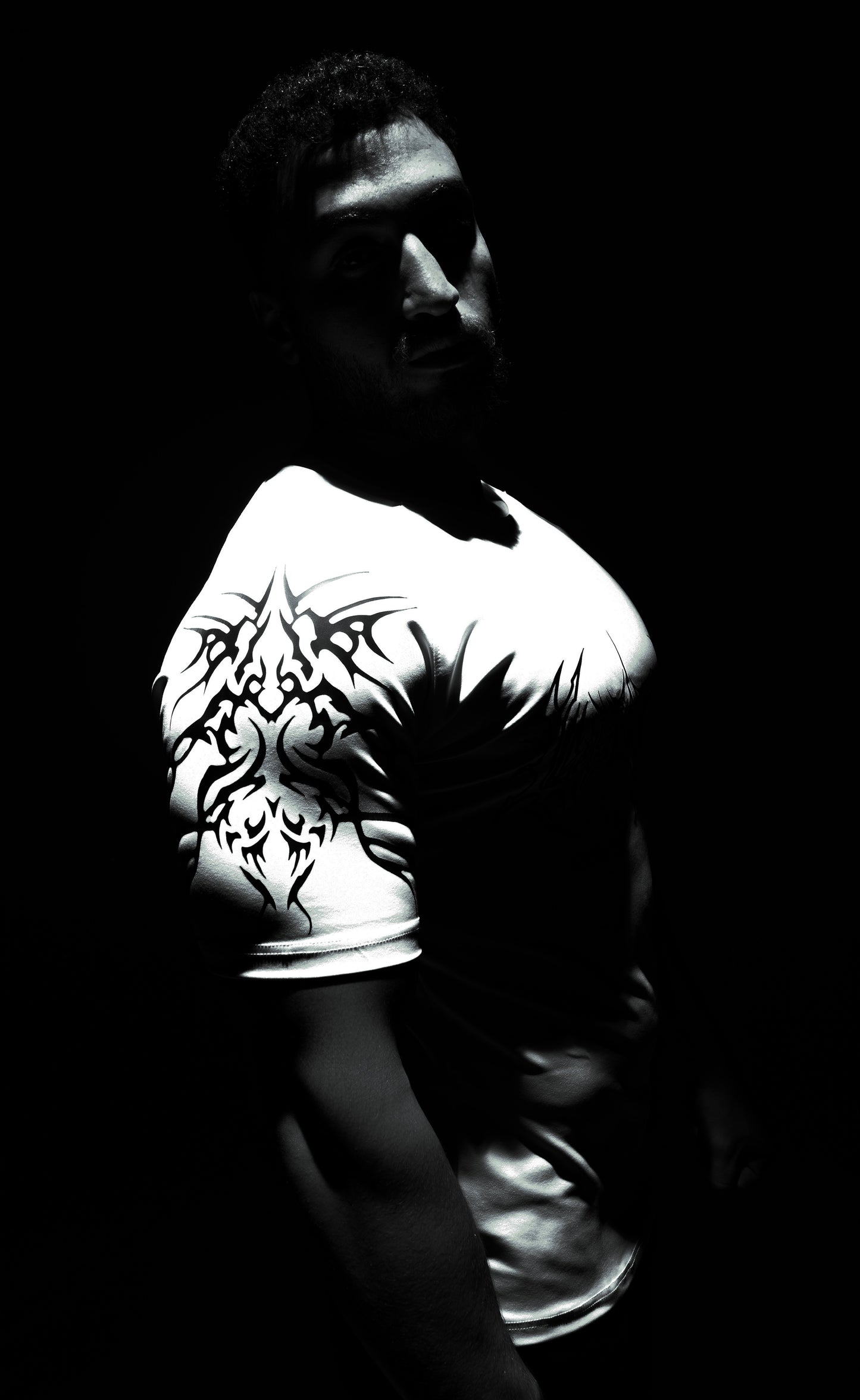 dark soul compression t-shirt WHITE EDITION