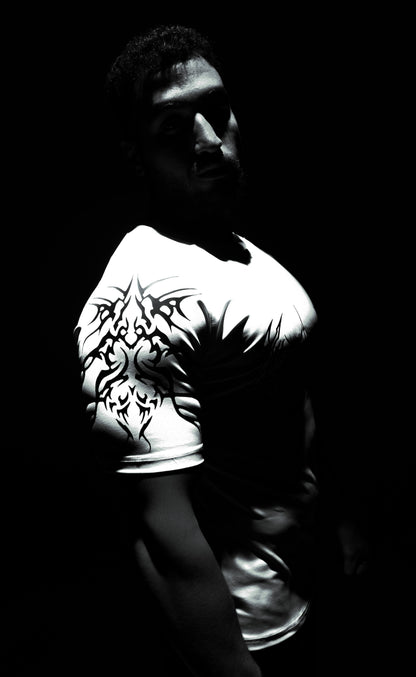 dark soul compression t-shirt WHITE EDITION