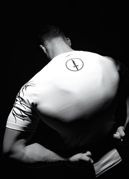 dark soul compression t-shirt WHITE EDITION