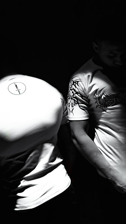 dark soul compression t-shirt WHITE EDITION