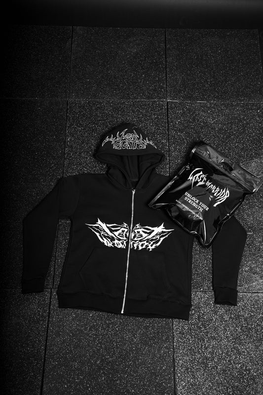 Black Phantom Zip Hoodie